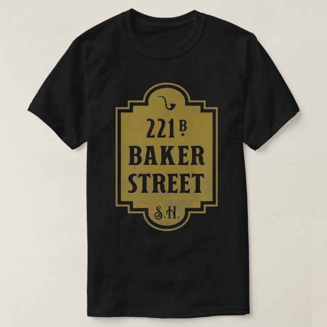 221b Baker Street [distressed]  T Shirt (Design framsida)