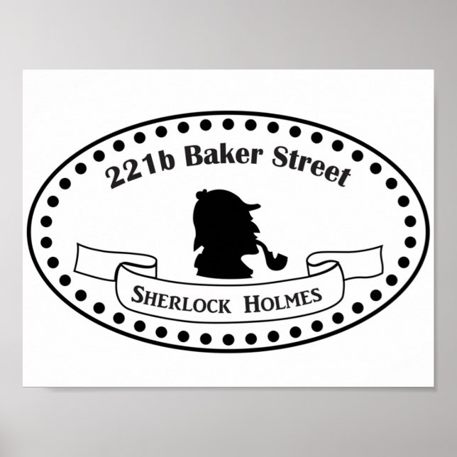 221b Baker Street Sherlock Holmes BBC TV show Sher Poster (Framsidan)