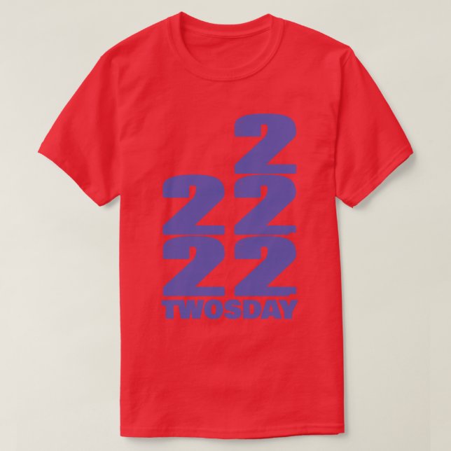 22222 Tosday i Peri Typography T Shirt (Design framsida)