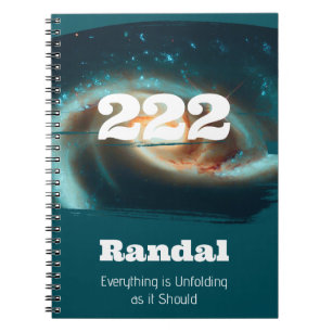 222 Angel Numbers Galaxy Aligement High Vibes Anteckningsbok