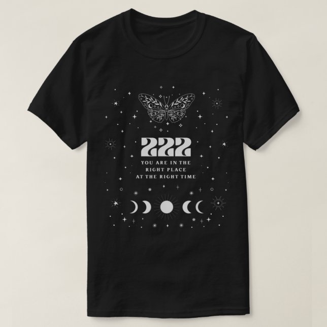 222 Angel Nummer Shirt Angel Aesthetic Angel Core T (Design framsida)