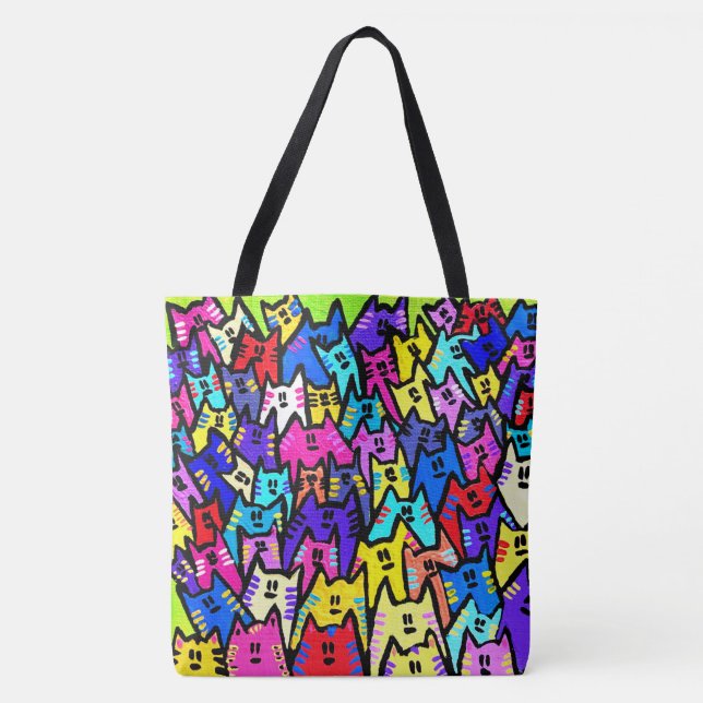 222 - CATS - Tote Bag Tygkasse (Framsida)