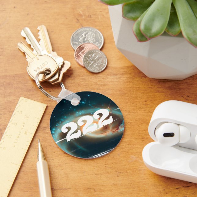 222 Universe gel Nummer Galaxy Manifestation Nyckelring (Skrivbord)