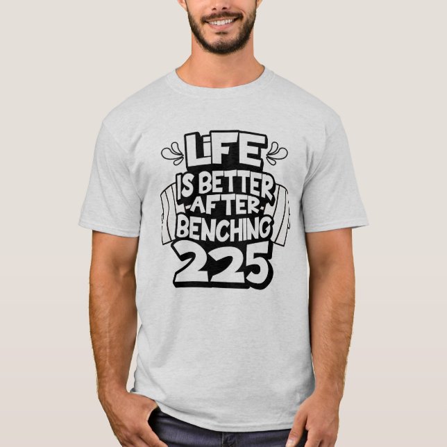 225 Lb Kraftlyft PR T Shirt (Framsida)