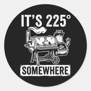 225 Någonstans Rolig Bbq Röker Grill Citat Konstve Runt Klistermärke