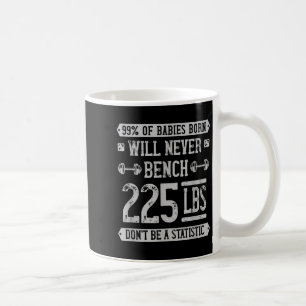 225 Pound Bench Press Gym - kan inte vara en hacka Kaffemugg