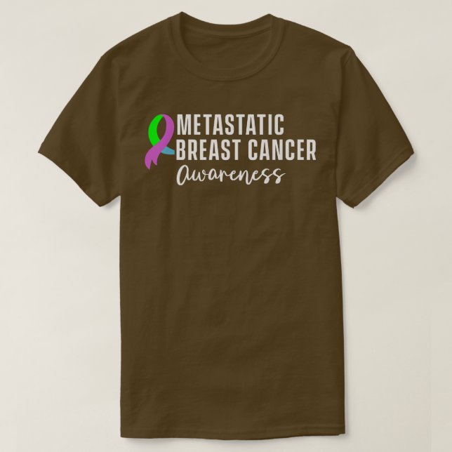 2266 Metastatiskt bröstcancermedvetandehöjare 2266 T Shirt (Design framsida)