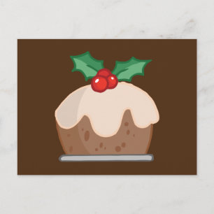 2295 Tecknad pudding VINTER EFTERRÄTT KRÄM CUPCAKE Vykort