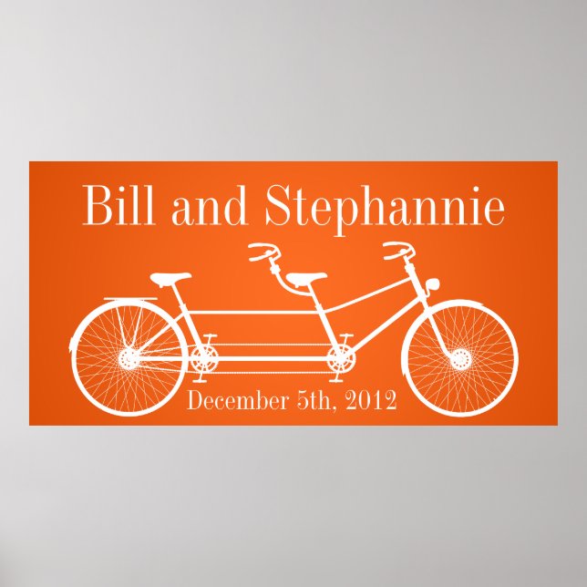 22,5-tums Personlig Banner Orange Dubbla Bike Poster (Framsidan)