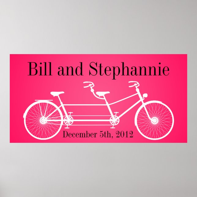 22,5-tums Personlig Banner Rosa Dubbla Bike Poster (Framsidan)