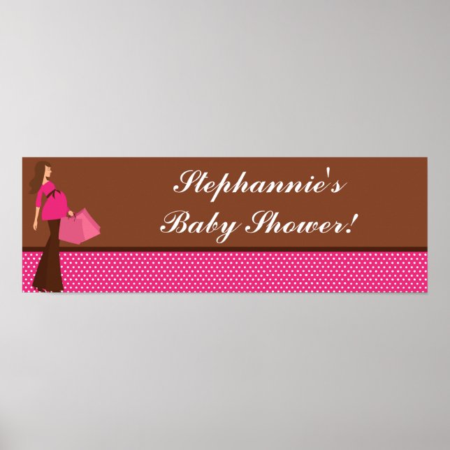 22,5-tums Personlig Banner Rosa Mod Mamma Polka Poster (Framsidan)