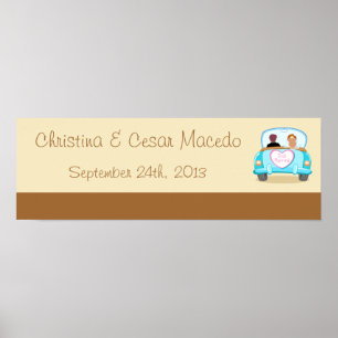 22,5-tums x7,5-tums Personlig, har, gift par Poster