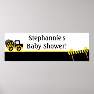 22,5" x 7,5" Personlig Banner Construction Poster