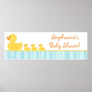 22,5" x 7,5" Personlig Banner Rubber Ducky Bubble Poster