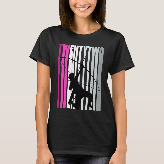 22:a ärkelsens födelsedag Archer Queen Bow Arro T Shirt (Framsida)