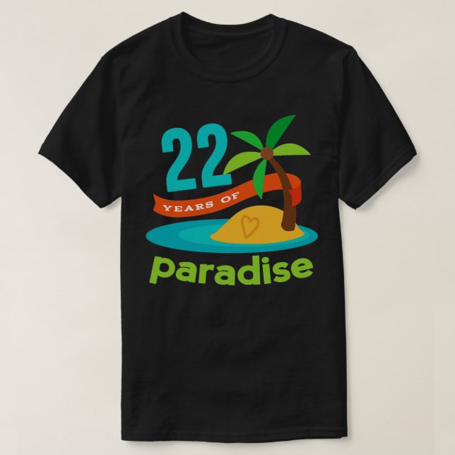 22:a årsdagen 22 Paradisets år T Shirt (Design framsida)