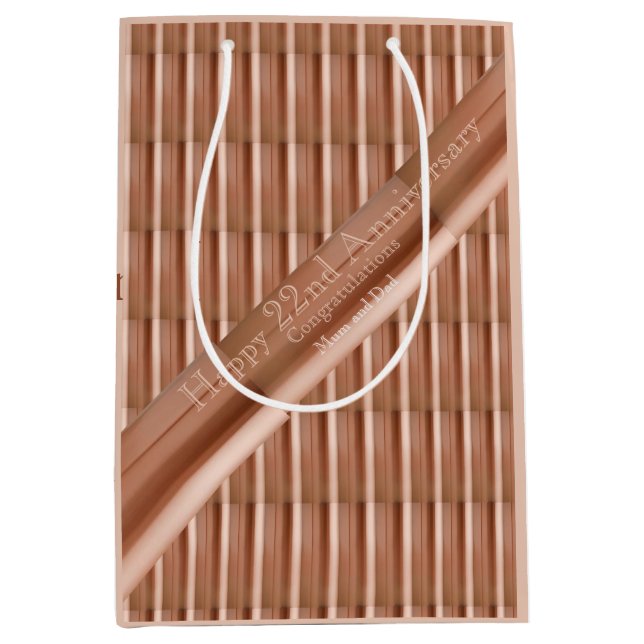 22:a Bröllop-årsdagen koppar (Framsidan)