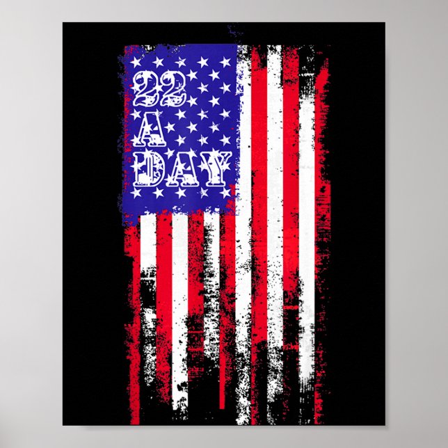 22 A Day Is 22 Too Many Veteran Lives Help Veteran Poster (Framsidan)
