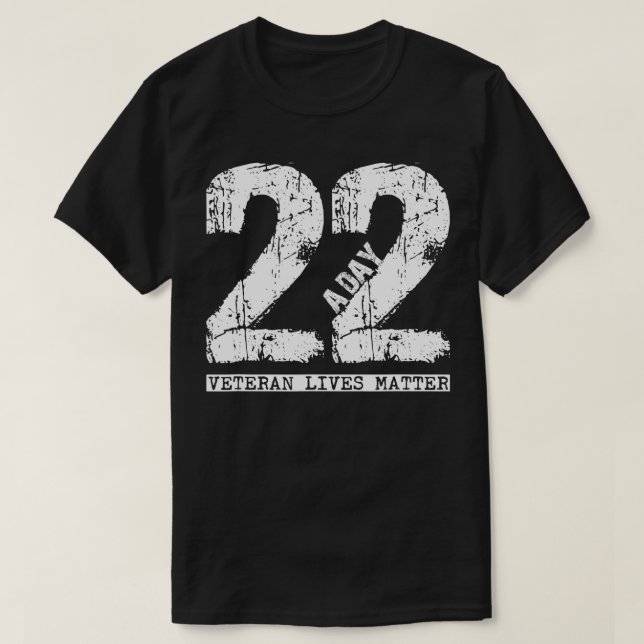22 a day veteran   22 a day veteran suicide appare t shirt (Design framsida)