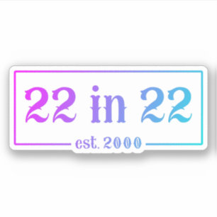 22:a födelsedag 22:22:e övertoningen 2000 klistermärken