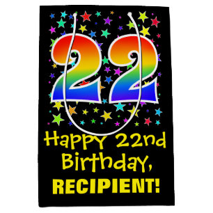 22:a födelsedag: Färga stjärnor Mönster och regnbå