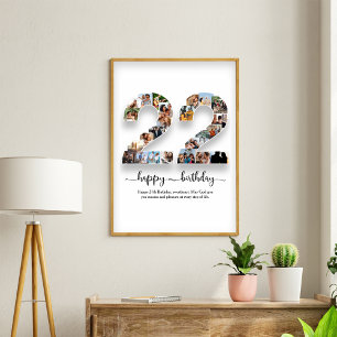 22:a födelsedag Poster fotokollage