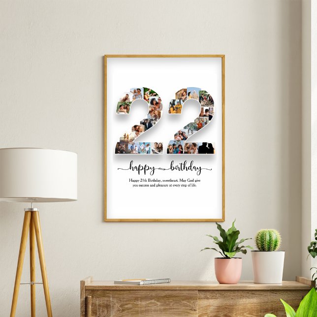 22:a födelsedag Poster fotokollage (Skapare uppladdad)