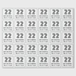 22:a födelsedagen: Art Deco Inspired Stil "22" + N Presentpapper