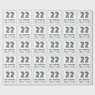 22:a födelsedagen: Art Deco Inspired Stil "22" + N Presentpapper