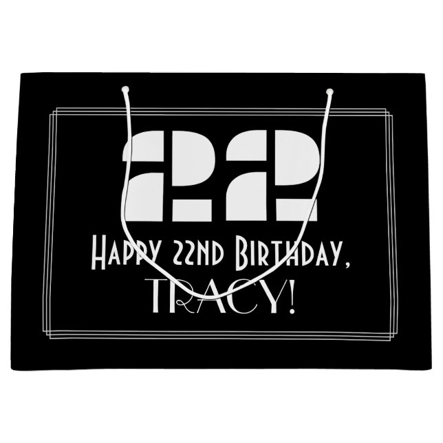 22:a födelsedagen ~ Art Deco Inspired Titta "22" + (Framsidan)