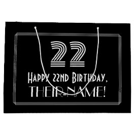 22:a födelsedagen - Art Deco Inspired Titta "22" o