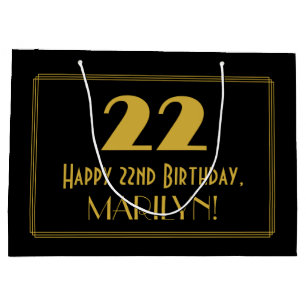 22:a födelsedagen - Art Deco Inspired Titta "22" o