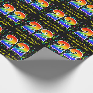 22:a födelsedagen: Colorful Music Symbols, Rainbow Presentpapper