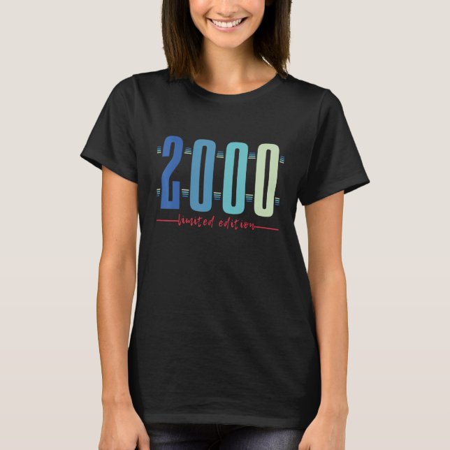 22:a födelsedagen Dam Manar 22 år 2000 Gift 11 T Shirt (Framsida)