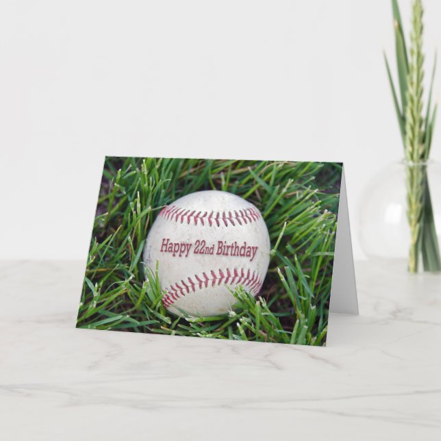 22:a födelsedagen med baseboll kort (Framsida)