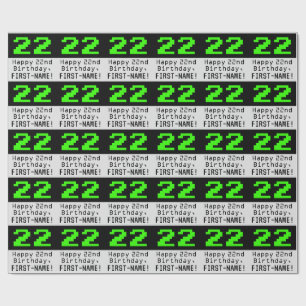 22:a födelsedagen - Nerdy/Geeky Stil "22" och Nam Presentpapper