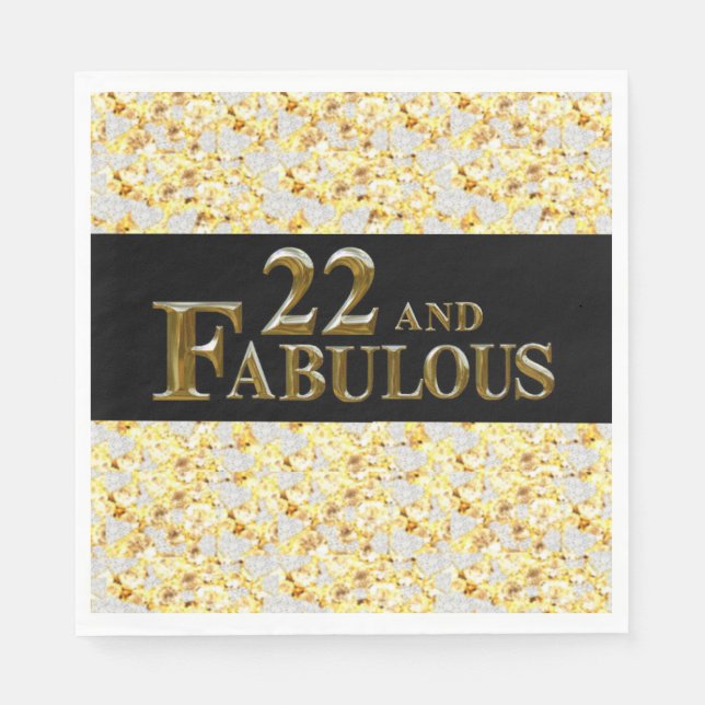 22:a födelsedagen pappersservett (Framsidan)