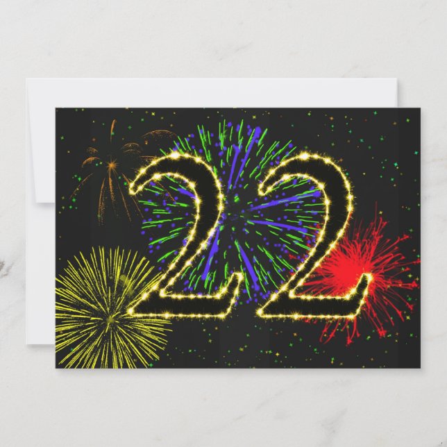 22:a födelsedagsfestens inbjudan (Framsida)