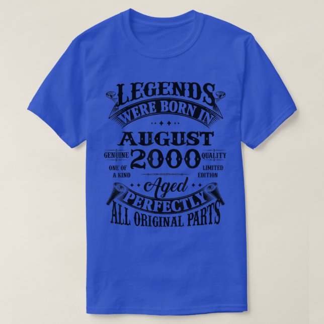 22:a födelsedagstidningen Gift-legends född i augu T Shirt (Design framsida)