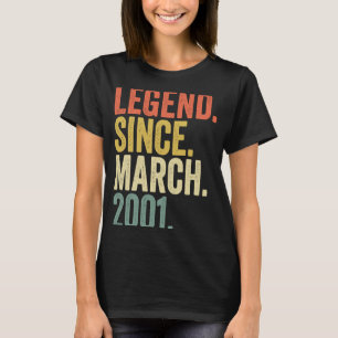22 år gammal 22:a födelsedagsled sedan mars 2001 t shirt