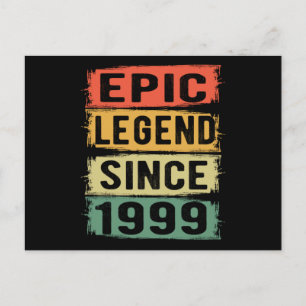 22 år gammal dag 1999 Epic Legend 22:a födelsedage Vykort