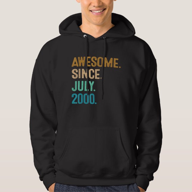 22 år gammal Fantastisk sedan juli 2000 22:a födel Hoodie (Framsida)