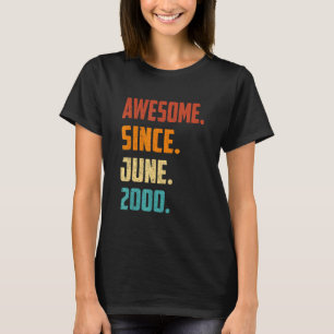 22 år gammal Fantastisk sedan juni 2000 22:a födel T Shirt