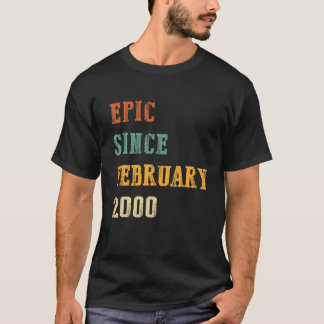22 år gammal present Episk februari 2000 22:a föde T Shirt