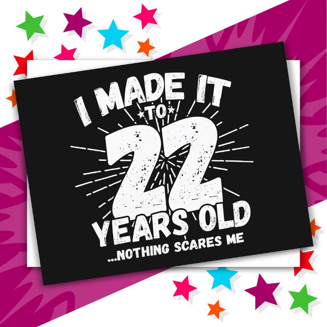 22 år gammal Sarcasticst Meme Rolig 22-årsdag Vykort (Skapare uppladdad)