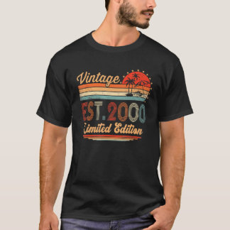 22 år gammal Vintage 2000 22:a födelsedagen T Shirt