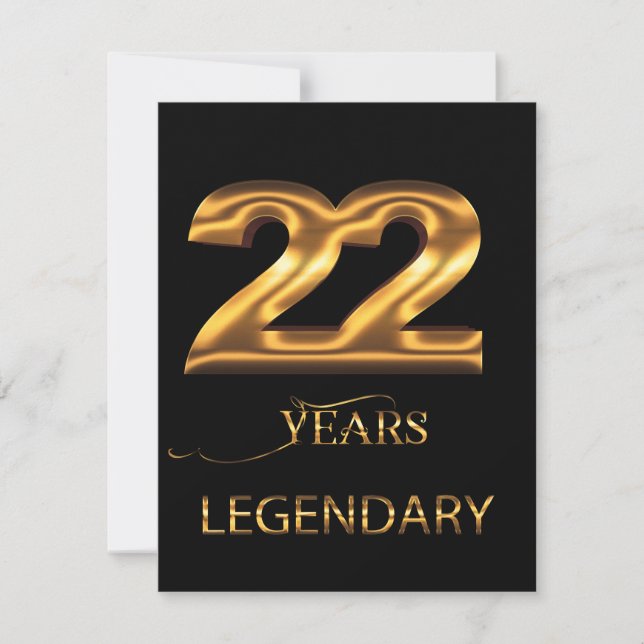 22 år legendarisk kort (Framsida)