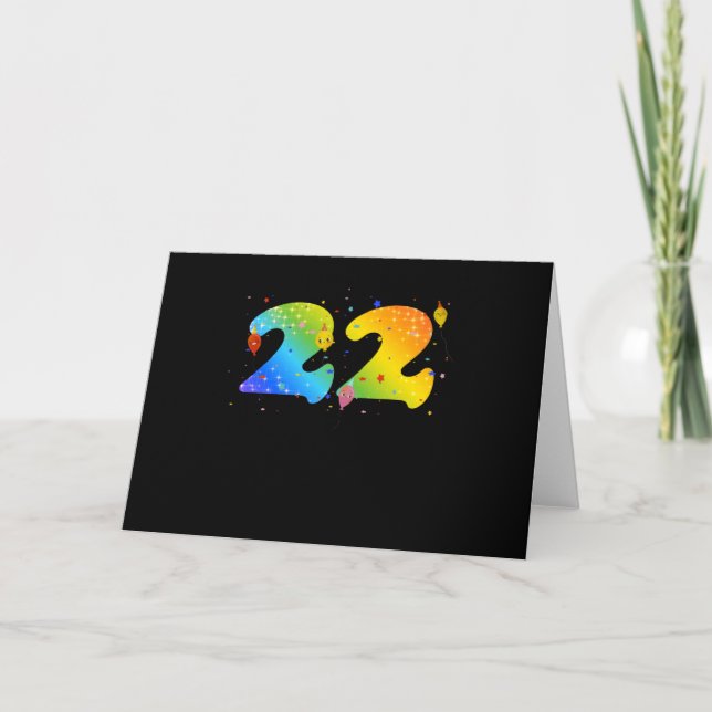 22-åriga flickor 22:e födelsedagen kort (Framsida)