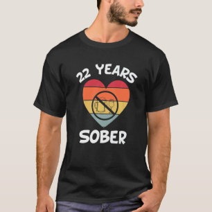 22 års Sober Recovery Addence Security Date So T Shirt