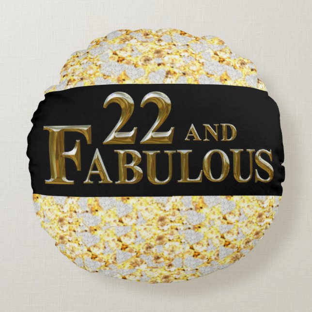 22-årsdag  rund kudde (Framsidan)